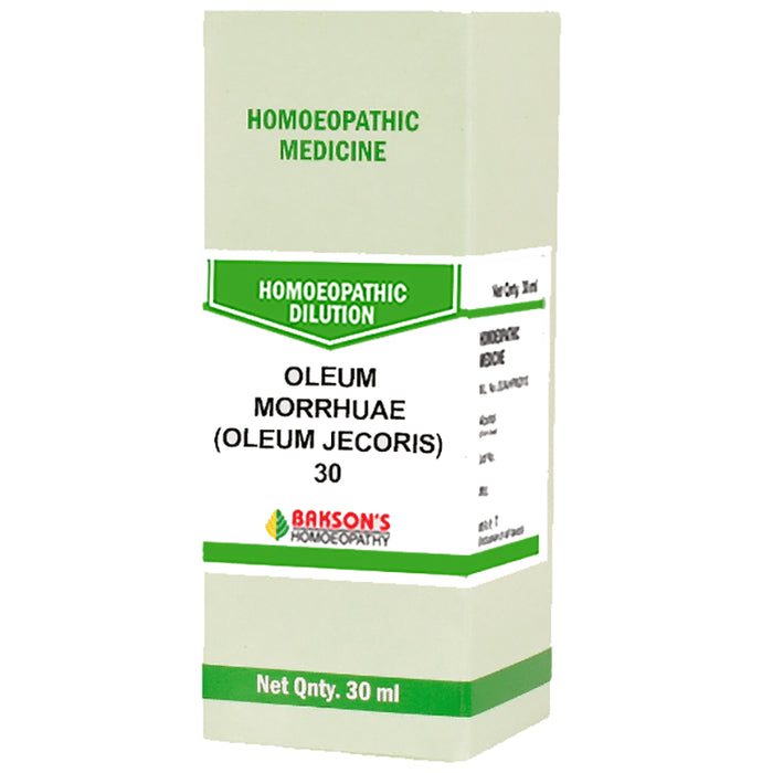 Bakson's Homeopathy Oleum Morrhuae (Oleum Jecoris) Dilution 30 - Classic Derma