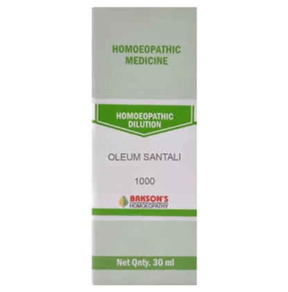 Bakson's Homeopathy Oleum Santali Dilution 1000 CH - Classic Derma