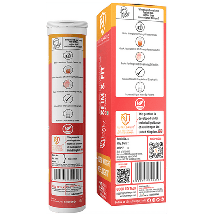 Nutrileague Slim & Fit Apple Cider Vinegar Effervescent Tablet