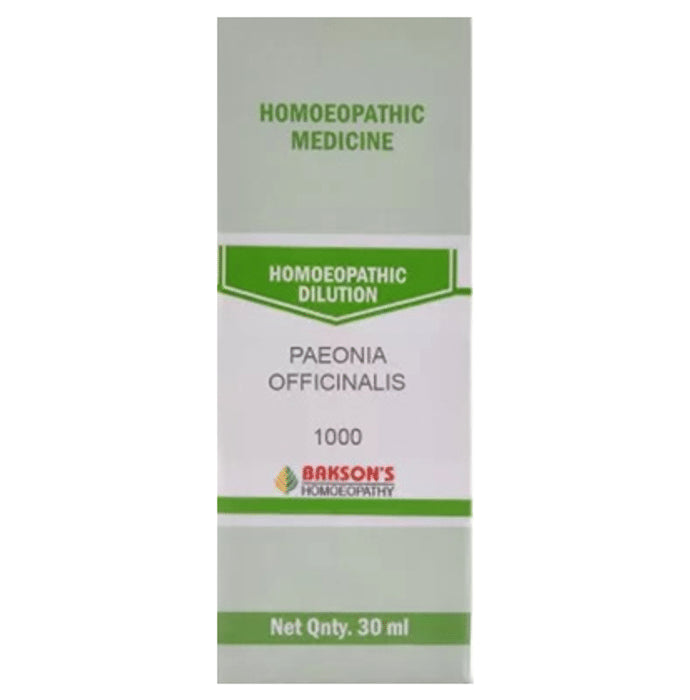 Bakson's Homeopathy Paeonia Officinalis Dilution 1000 CH - Classic Derma