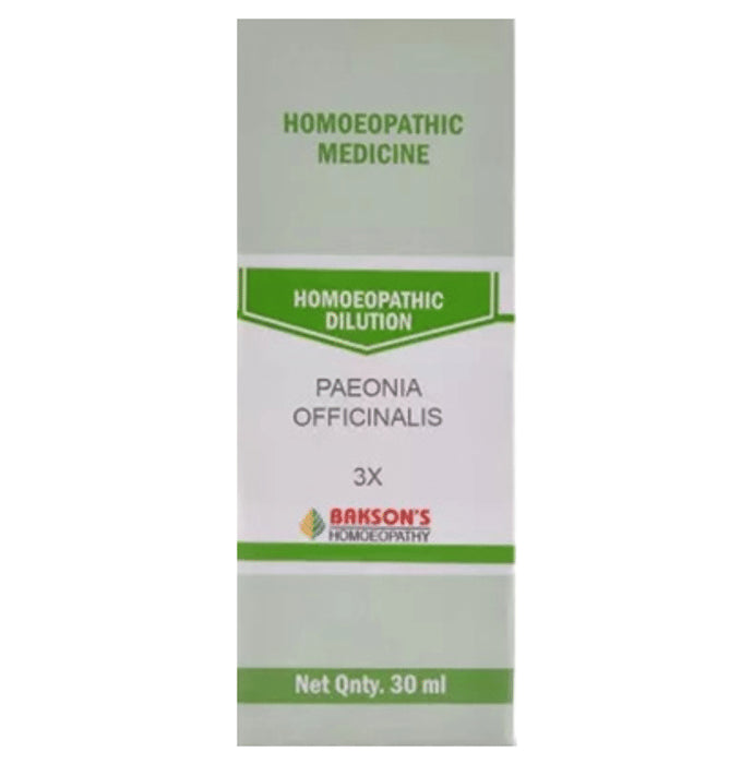 Bakson's Homeopathy Paeonia Officinalis Dilution 3X - Classic Derma