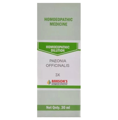 Bakson's Homeopathy Paeonia Officinalis Dilution 3X - Classic Derma