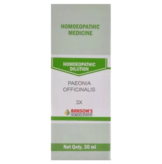 Bakson's Homeopathy Paeonia Officinalis Dilution 3X - Classic Derma