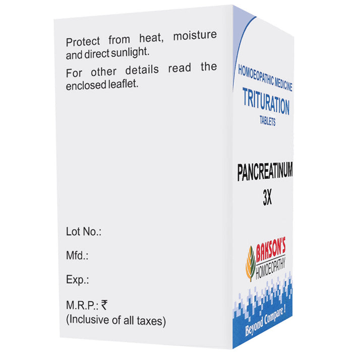 Bakson's Homeopathy Pancreatinum Trituration Tablet 3X