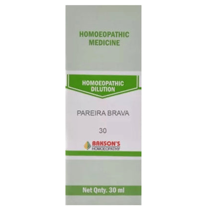 Bakson's Homeopathy Pareira Brava Dilution 30 - Classic Derma
