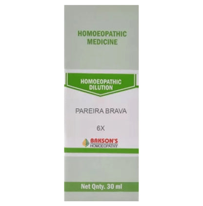 Bakson's Homeopathy Pareira Brava Dilution 6X - Classic Derma