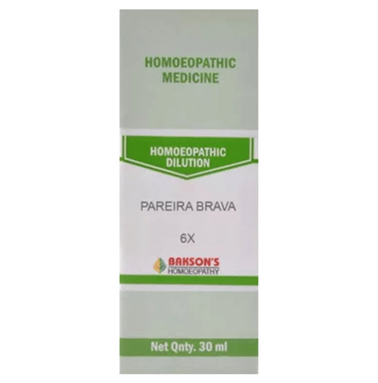 Bakson's Homeopathy Pareira Brava Dilution 6X - Classic Derma