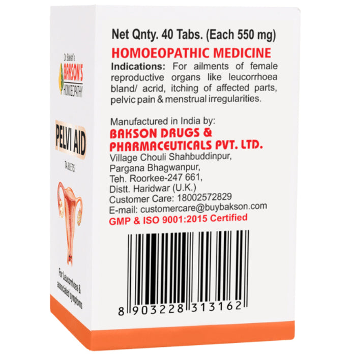 Bakson's Homeopathy Pelvi Aid Tablet