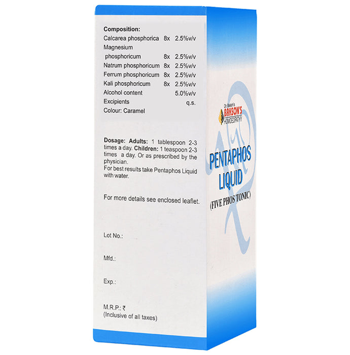 Bakson's Homeopathy Pentaphos Liquid Five Phos Tonic