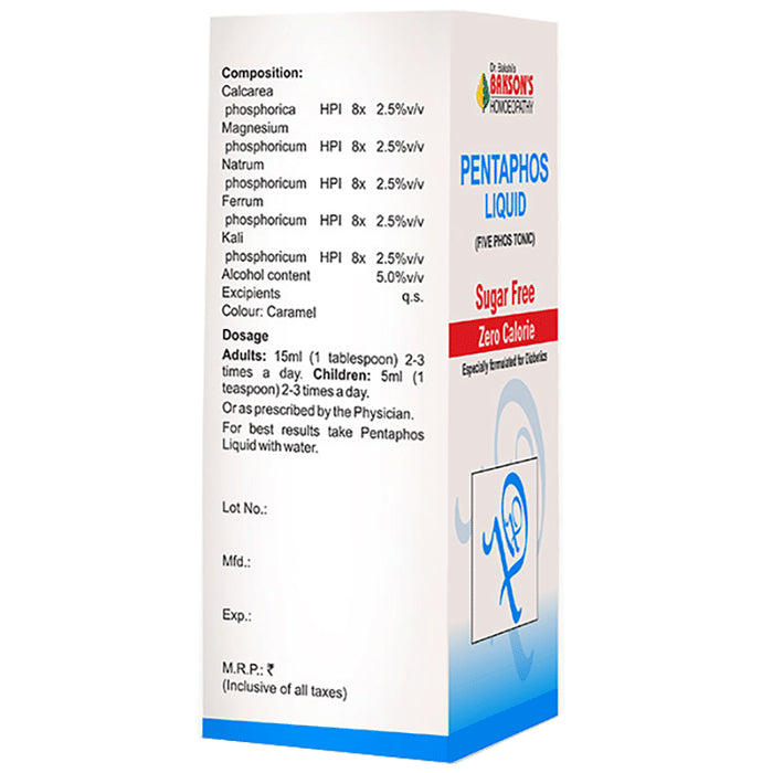 Bakson's Homeopathy Pentaphos Liquid Sugar Free