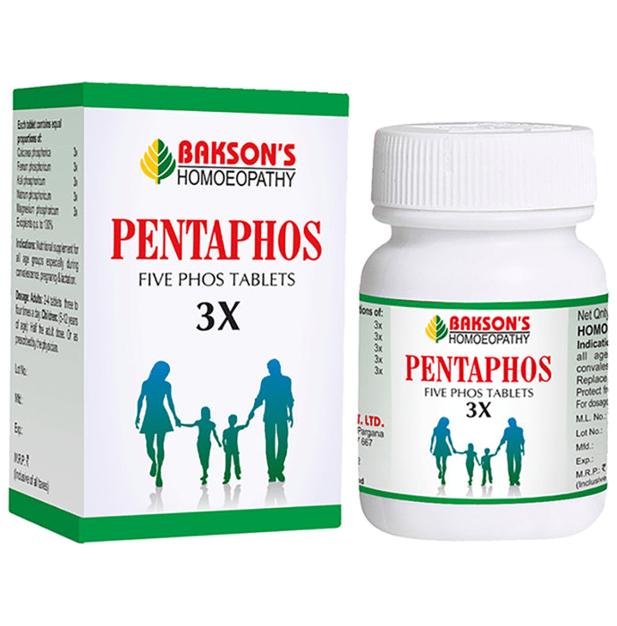 Bakson's Homeopathy Pentaphos Tablet 3X - Classic Derma