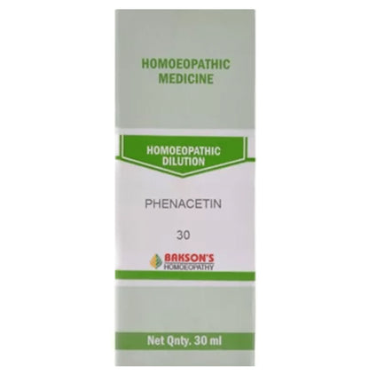 Bakson's Homeopathy Phenacetin Dilution 30 - Classic Derma