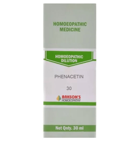 Bakson's Homeopathy Phenacetin Dilution 30 - Classic Derma