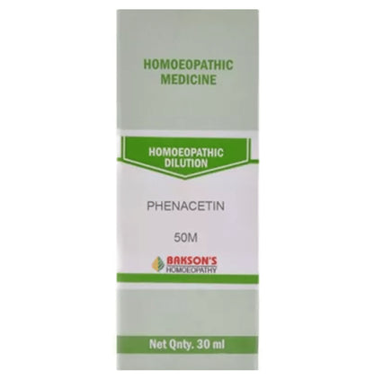 Bakson's Homeopathy Phenacetin Dilution 50M - Classic Derma