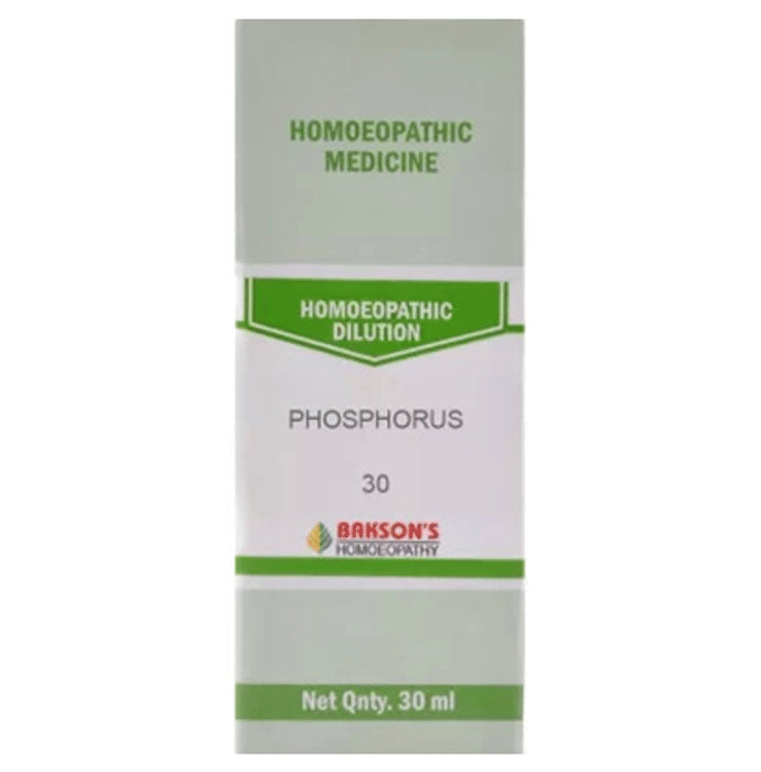 Bakson's Homeopathy Phosphorus Dilution 30 CH - Classic Derma