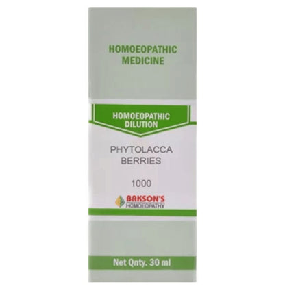 Bakson's Homeopathy Phytolacca Berries Dilution 1000 CH - Classic Derma