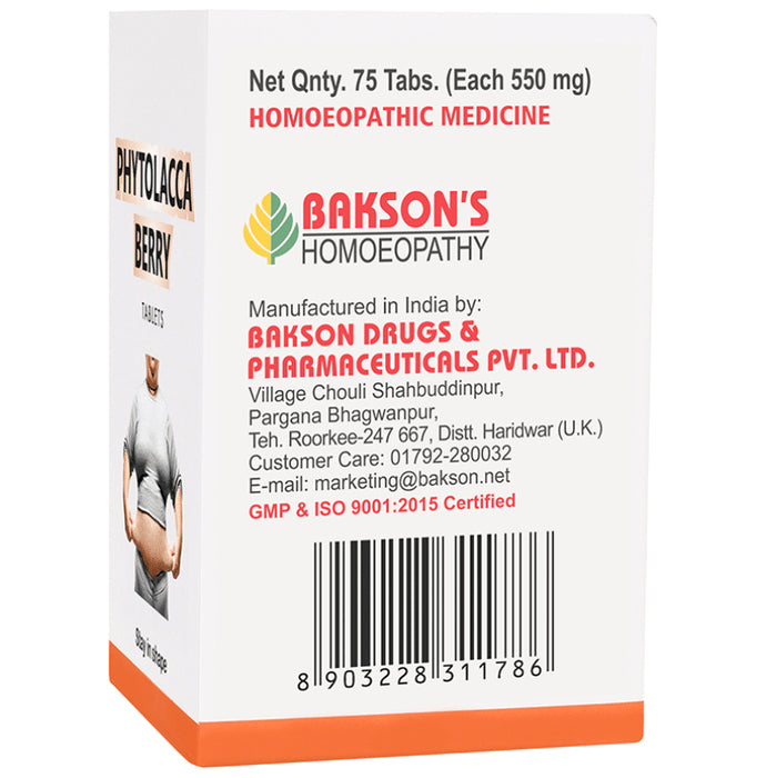 Bakson's Homeopathy Phytolacca Berry Tablet