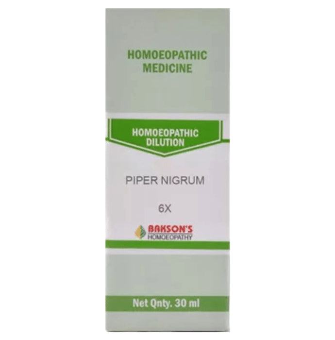 Bakson's Homeopathy Piper Nigrum Dilution 6X - Classic Derma