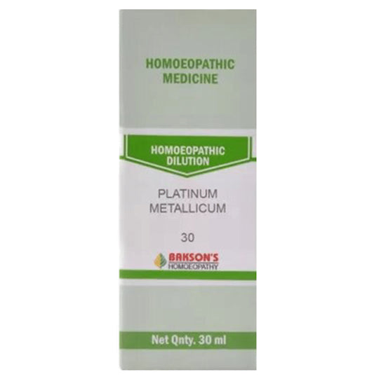 Bakson's Homeopathy Platinum Metallicum Dilution 30 - Classic Derma