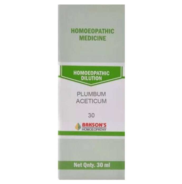 Bakson's Homeopathy Plumbum Aceticum Dilution 30 - Classic Derma