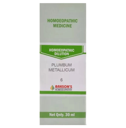 Bakson's Homeopathy Plumbum Metallicum Dilution 6 CH - Classic Derma