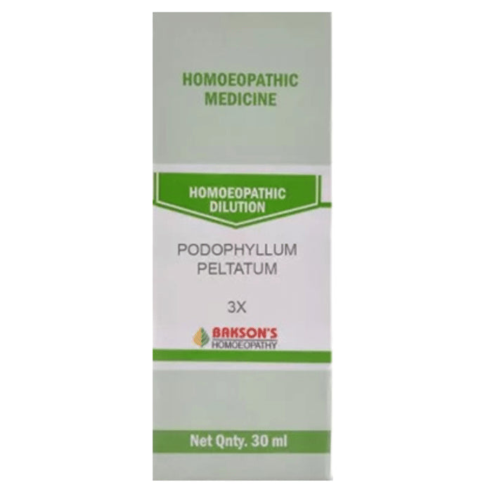 Bakson's Homeopathy Podophyllum Peltatum Dilution 3X - Classic Derma