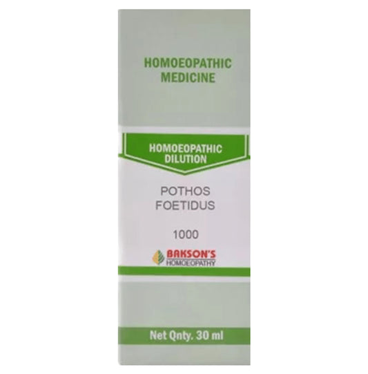 Bakson's Homeopathy Pothos Foetidus Dilution 1000 CH - Classic Derma