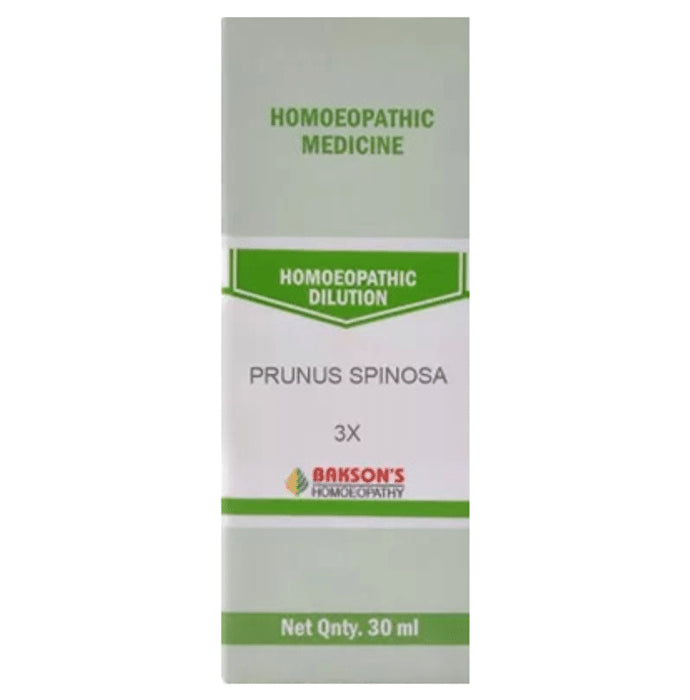 Bakson's Homeopathy Prunus Spinosa Dilution 3X - Classic Derma