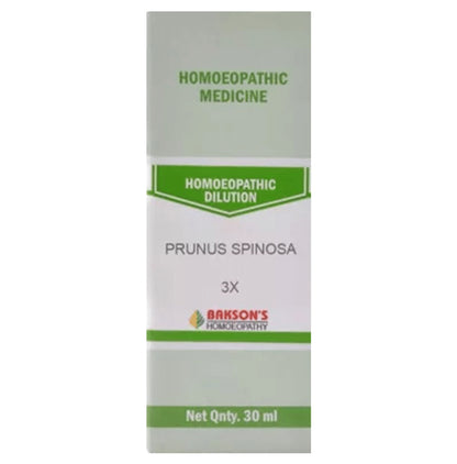 Bakson's Homeopathy Prunus Spinosa Dilution 3X - Classic Derma