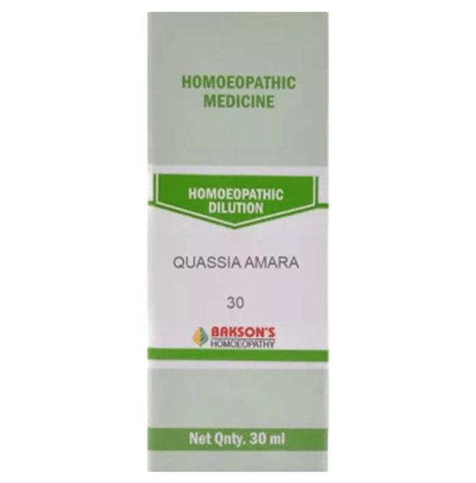 Bakson's Homeopathy Quassia Amara Dilution 30 - Classic Derma