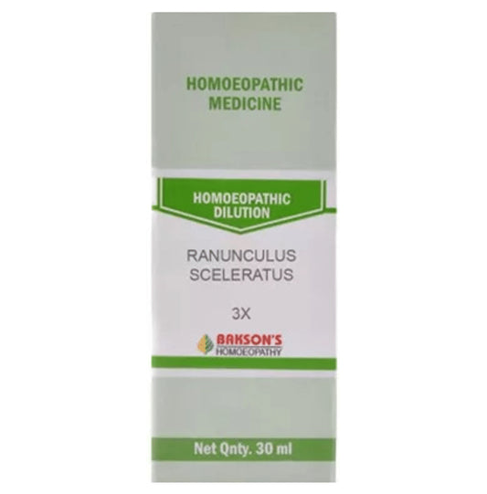 Bakson's Homeopathy Ranunculus Sceleratus Dilution 3X - Classic Derma