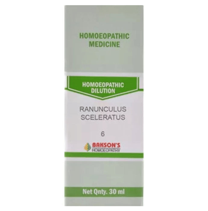 Bakson's Homeopathy Ranunculus Sceleratus Dilution 6 CH - Classic Derma