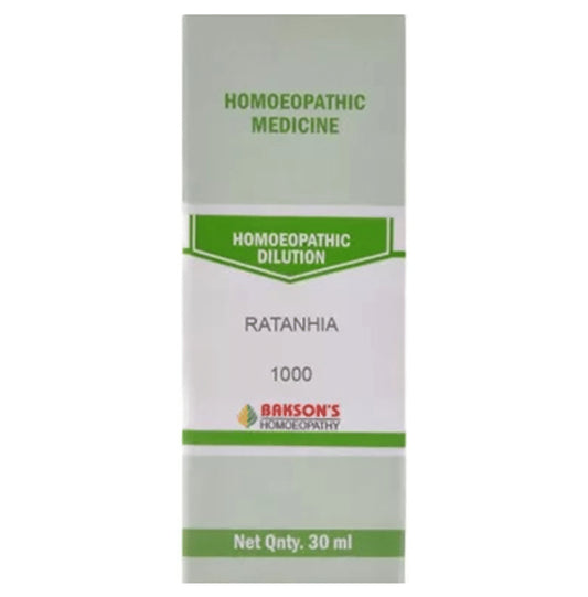 Bakson's Homeopathy Ratanhia Dilution 1000 CH - Classic Derma