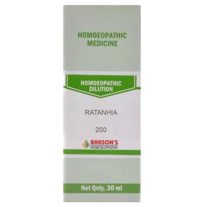 Bakson's Homeopathy Ratanhia Dilution 200 - Classic Derma