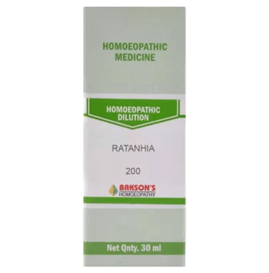 Bakson's Homeopathy Ratanhia Dilution 200 - Classic Derma