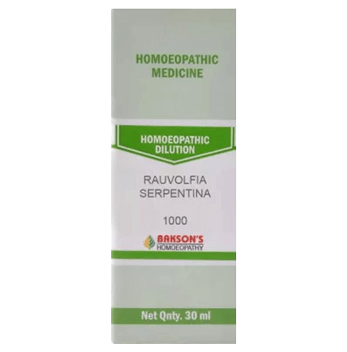 Bakson's Homeopathy Rauvolfia Serpentina Dilution 1000 CH - Classic Derma