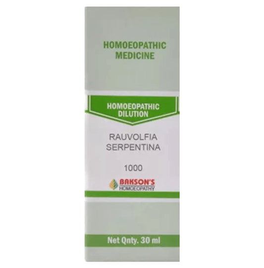 Bakson's Homeopathy Rauvolfia Serpentina Dilution 1000 CH - Classic Derma