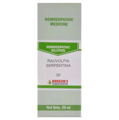 Bakson's Homeopathy Rauvolfia Serpentina Dilution 30 - Classic Derma