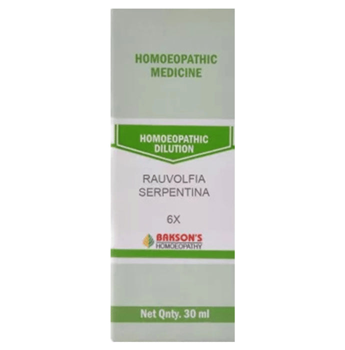 Bakson's Homeopathy Rauvolfia Serpentina Dilution 6X - Classic Derma
