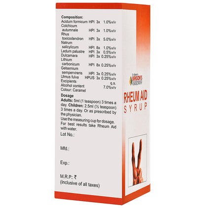Bakson's Homeopathy Rheum Aid Syrup Homeopathic Medicine