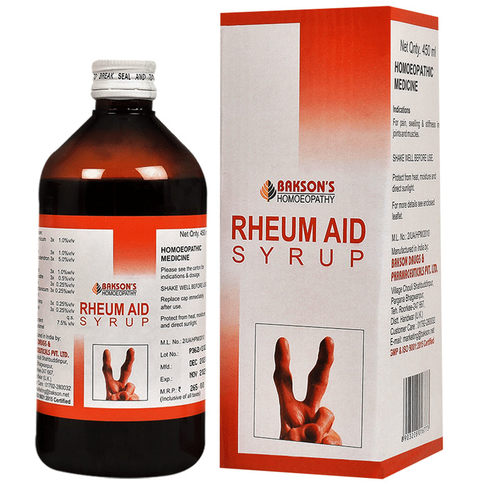 Bakson's Homeopathy Rheum Aid Syrup Homeopathic Medicine - Classic Derma