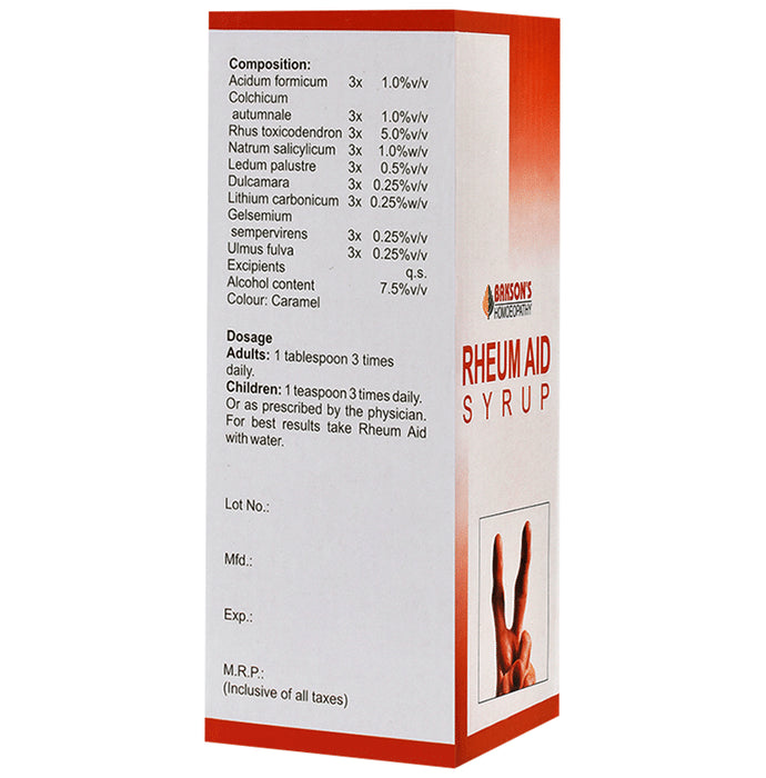 Bakson's Homeopathy Rheum Aid Syrup Homeopathic Medicine