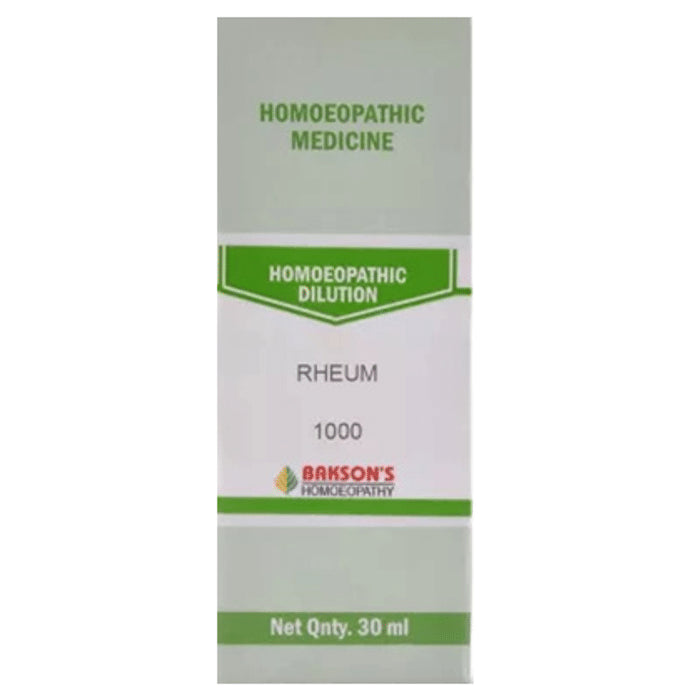 Bakson's Homeopathy Rheum Dilution 1000 CH - Classic Derma