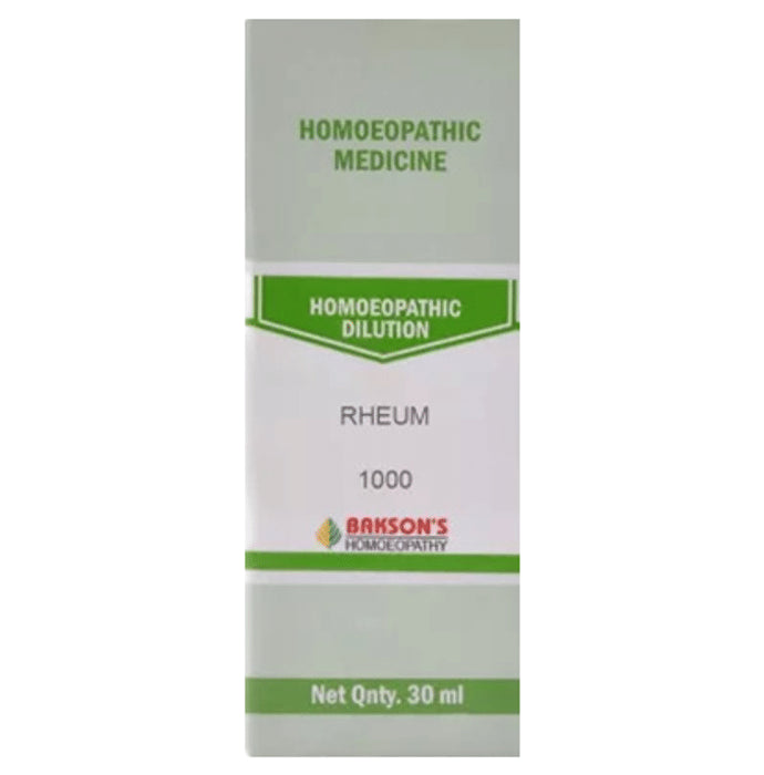 Bakson's Homeopathy Rheum Dilution 1000 CH