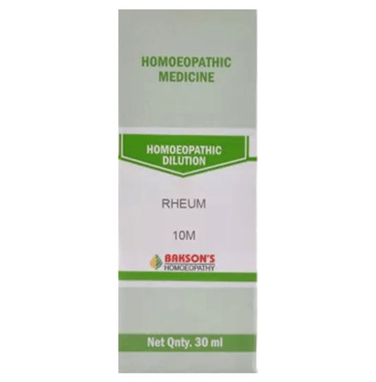 Bakson's Homeopathy Rheum Dilution 10M - Classic Derma