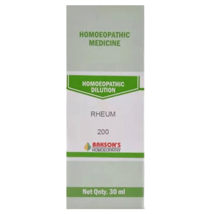 Bakson's Homeopathy Rheum Dilution 200 - Classic Derma