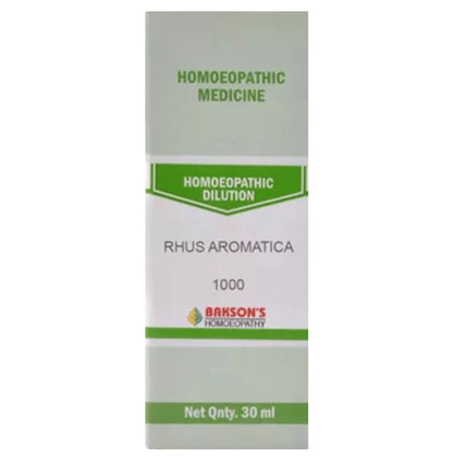 Bakson's Homeopathy Rhus Aromatica Dilution 1000 CH - Classic Derma