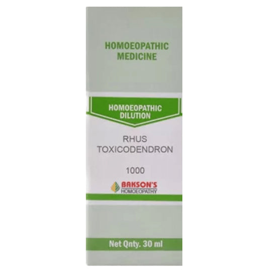 Bakson's Homeopathy Rhus Toxicodendron Dilution 1000 CH - Classic Derma