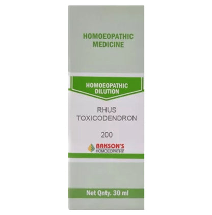 Bakson's Homeopathy Rhus Toxicodendron Dilution 200 - Classic Derma