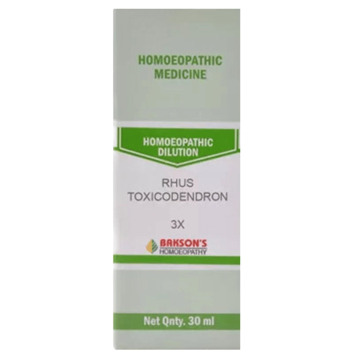 Bakson's Homeopathy Rhus Toxicodendron Dilution 3X - Classic Derma